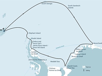 Remote Weddell Sea Explorer incl. South Georgia - South Sandw...